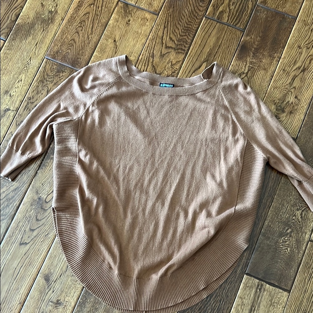 Express Camel Knit Sweater